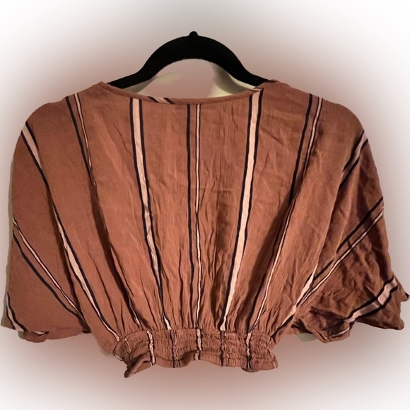 Angie Crop Top size small, Copper color with black stripes - Picture 2 of 5